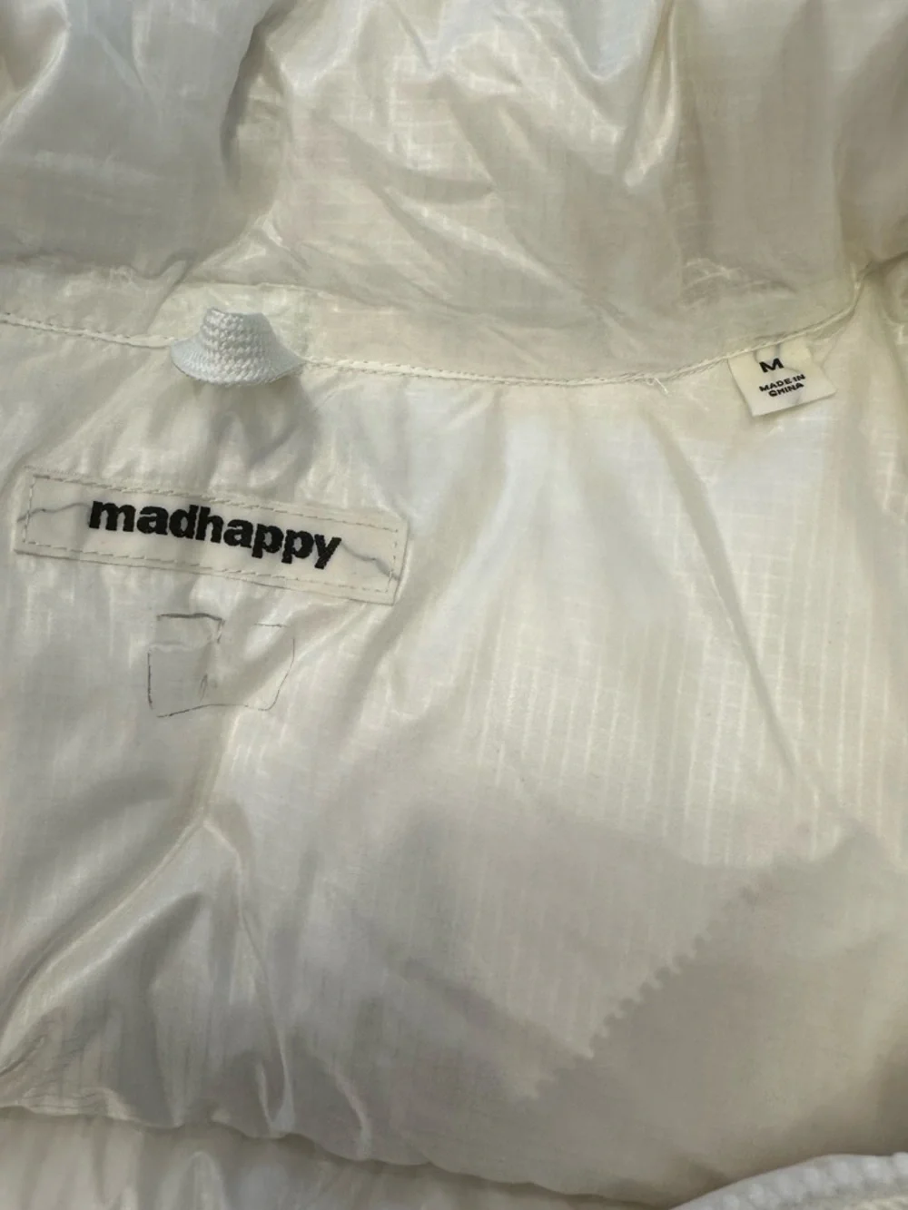Madhappy Limited Edition Cozy White Puffer Vest Size Medium